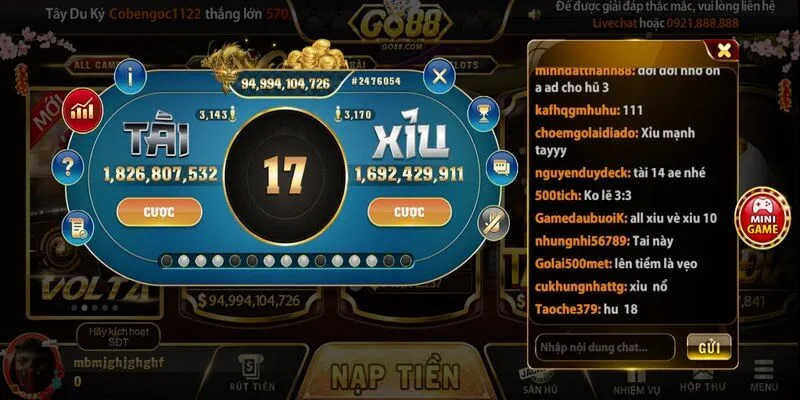 Cẩm nang tham gia tài xỉu Go88 thắng đậm 